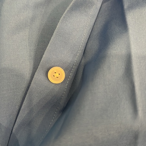 Talbots blue darted front button tank top with collar 4 petite - Picture 2 of 5